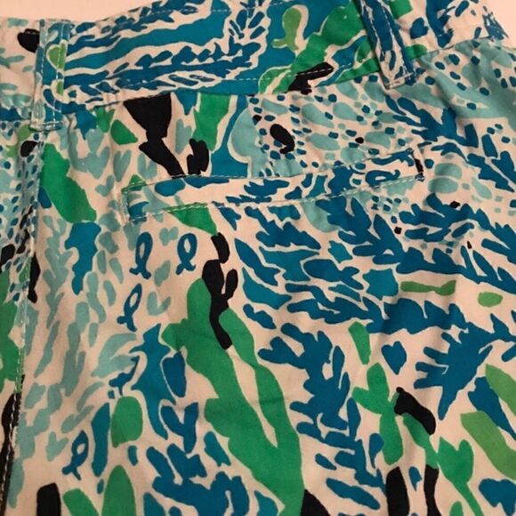 Lilly Pulitzer Blue White Callahan Shorts Sz 00 - Picture 3 of 6